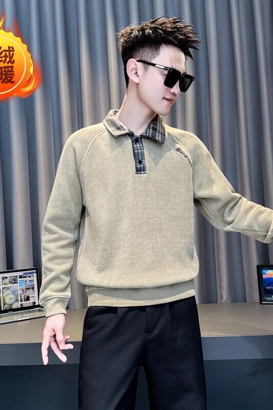 黑首314B-2-MY105-P78控108冬季新款加绒毛衣男圆领针织衫,男装针织衫/毛衣,星座314B-2