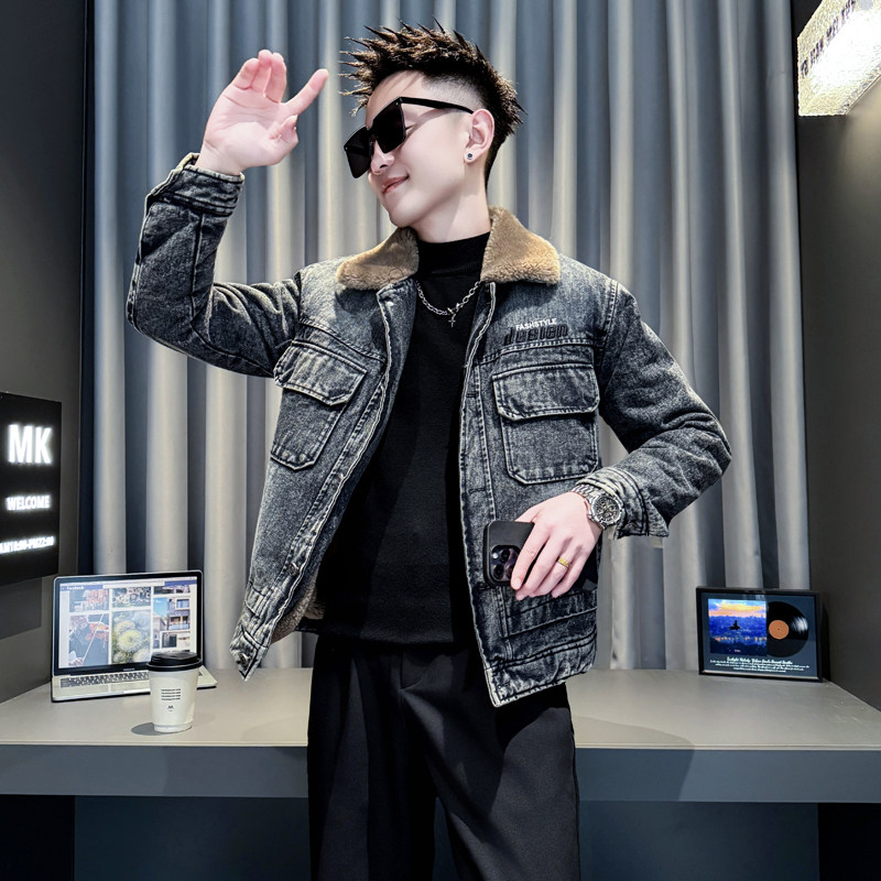 黑首314B-2-F12-P148控198冬款加厚牛仔棉衣男休闲棉服外套,男装棉衣,星座314B-2