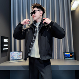 紫咖首314B-2-M53-P138控178冬款加厚假两件棉衣男休闲外套修身，男装棉衣，星座314B-2