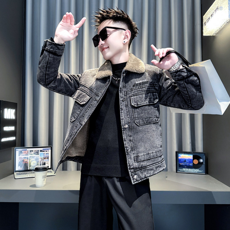 黑首314B-2-F12-P148控198冬款加厚牛仔棉衣男休闲棉服外套，男装棉衣，星座314B-2