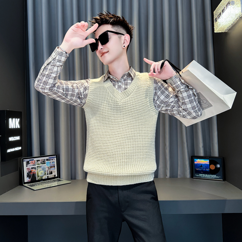 米白首314B-2-MY97-P88控118冬季新款毛衣男圆领针织衫，男装针织衫/毛衣，星座314B-2