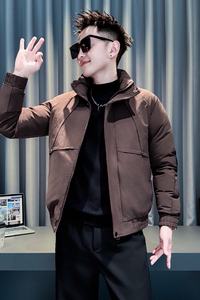 灰首314B-2-F15-P138控178冬款加厚棉衣男休闲棉服外套图片