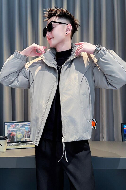 灰白首314B-2-F06-P138控178冬款加厚棉衣男休闲棉服外套,男装棉衣,星座314B-2