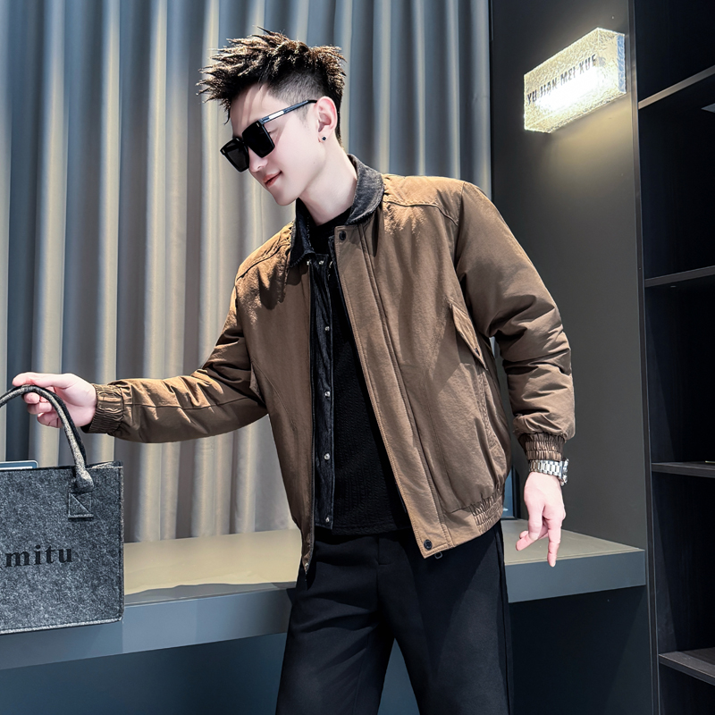 咖首314B-2-M49-P138控178冬新款假两件棉衣男休闲流行外套棉衣，男装棉衣，星座314B-2