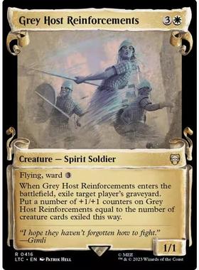 【学府卡牌】万智牌 灰色大军援兵 英文白银卷轴闪 指挥官魔戒LTR