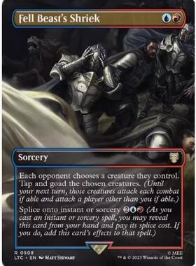 【学府卡牌】万智牌 Fell Beast's Shriek 英文潮涌闪 魔戒假日版