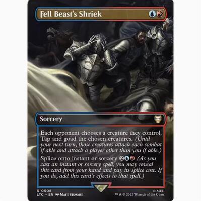 【学府卡牌】万智牌 Fell Beast's Shriek 英文潮涌闪 魔戒假日版