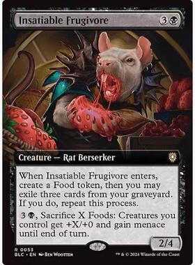 【学府卡牌】无魇食果鼠 Insatiable Frugivore 英文扩画 斑隆洛