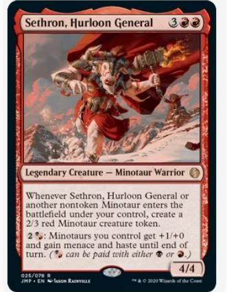 【学府卡牌】万智牌 MTG 夏浓将军塞松 英文 JUMPSTART 稀有 红