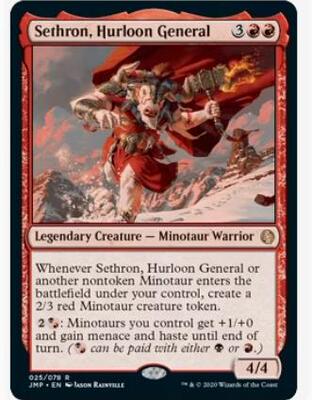 【学府卡牌】万智牌 MTG 夏浓将军塞松 英文 JUMPSTART 稀有 红