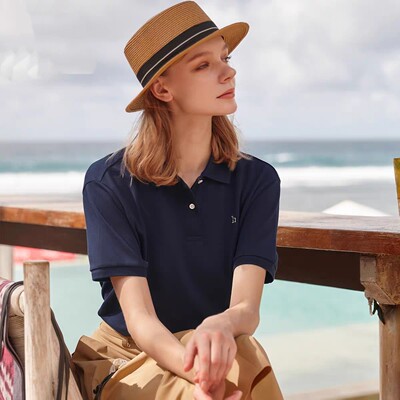 2026春季新品短袖polo衫女时尚休闲通勤T恤宽松上衣
