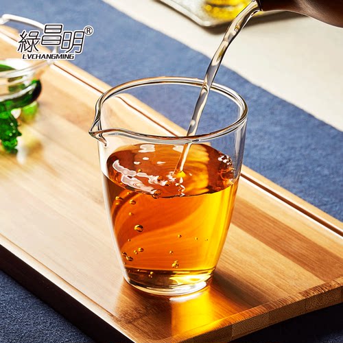 绿昌明加厚玻璃公道杯分茶器