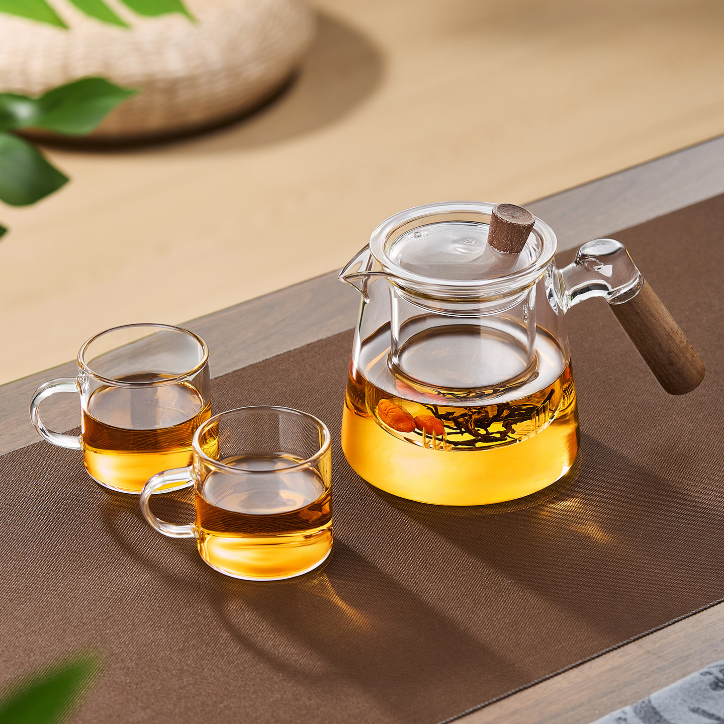 玻璃茶壶耐高温加厚茶水分离新款家用电陶炉烧水小泡茶壶功夫茶具