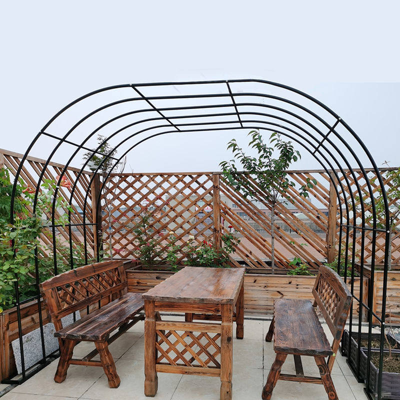 防锈花支架铁艺花架拱门爬藤架子庭院装饰户外月季架紫藤爬藤架