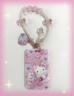 水银商店 原创冬季恋歌kitty雪花水晶小卡包身份证一卡通套银行卡