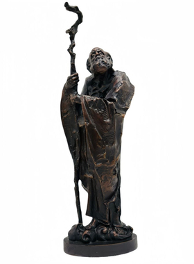 观余艺术 青铜 《菩提达摩》 达摩悟道 禅意摆件 家居饰品 禅心