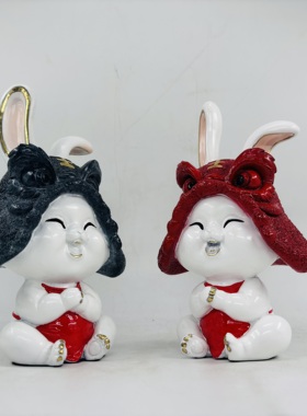 朱炳仁铜醒狮招财兔虎头帽