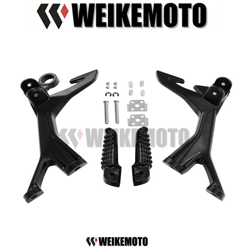 川崎ninja400忍者400/Z400前脚踏支架排气吊架铝合金前后脚踏支架图片