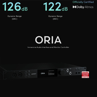 声卡 音频接口 9.1.6监听控制器 Audient 杜比全景声 Oria 环绕声