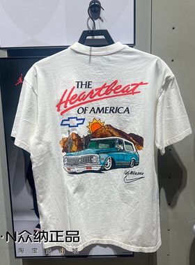 正品耐克男子夏季雪佛兰联名纯棉透气运动短袖T恤 HV6691-133-060