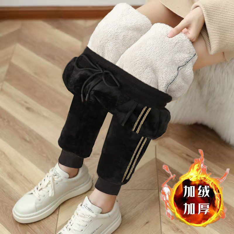 2024秋冬新款高腰显瘦卫裤子爆款百搭女加绒束脚休闲运动哈伦裤潮,女装/女士精品,休闲裤,淘宝优惠券,粉丝福利购,淘宝优惠卷