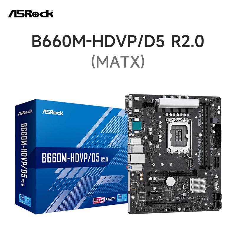 华擎/ASROCK B660M-HDVP/D5 R2.0 MATX主板 IntelB660/LGA1700