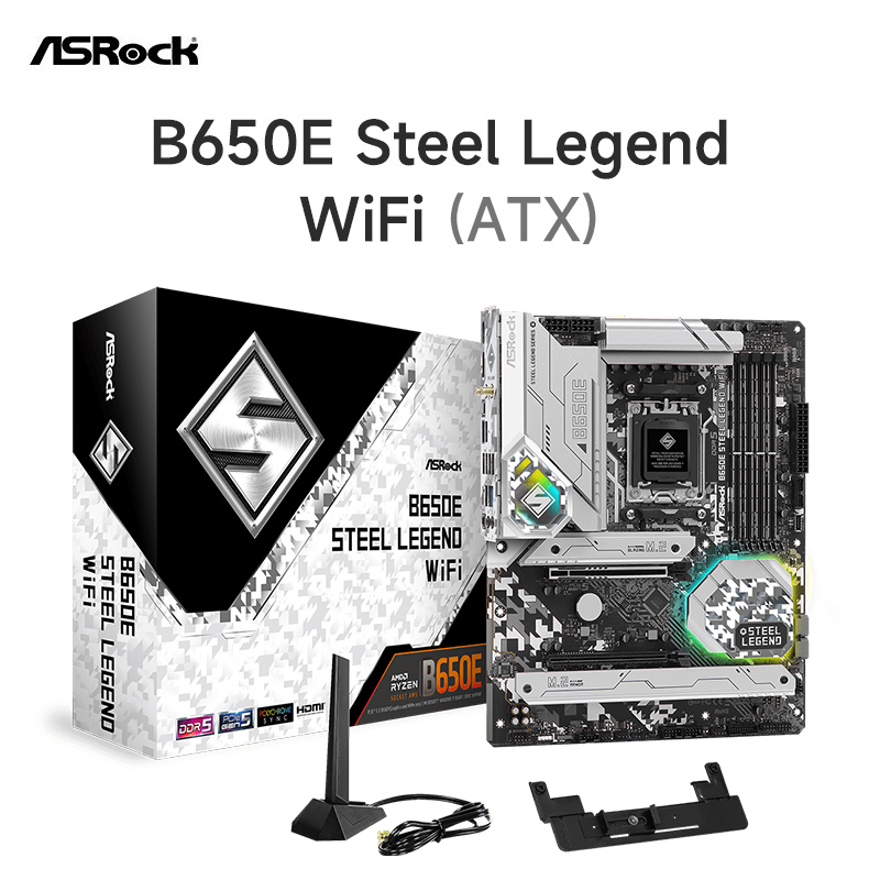 华擎/ASROCK B650E Steel Legend WiFi 钢铁传奇 ATX主板 AM5