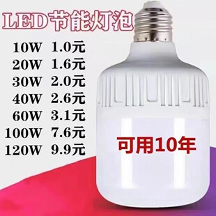 【超长寿命】LED灯泡节能灯泡超高亮省电E27大螺口家用护眼电灯泡