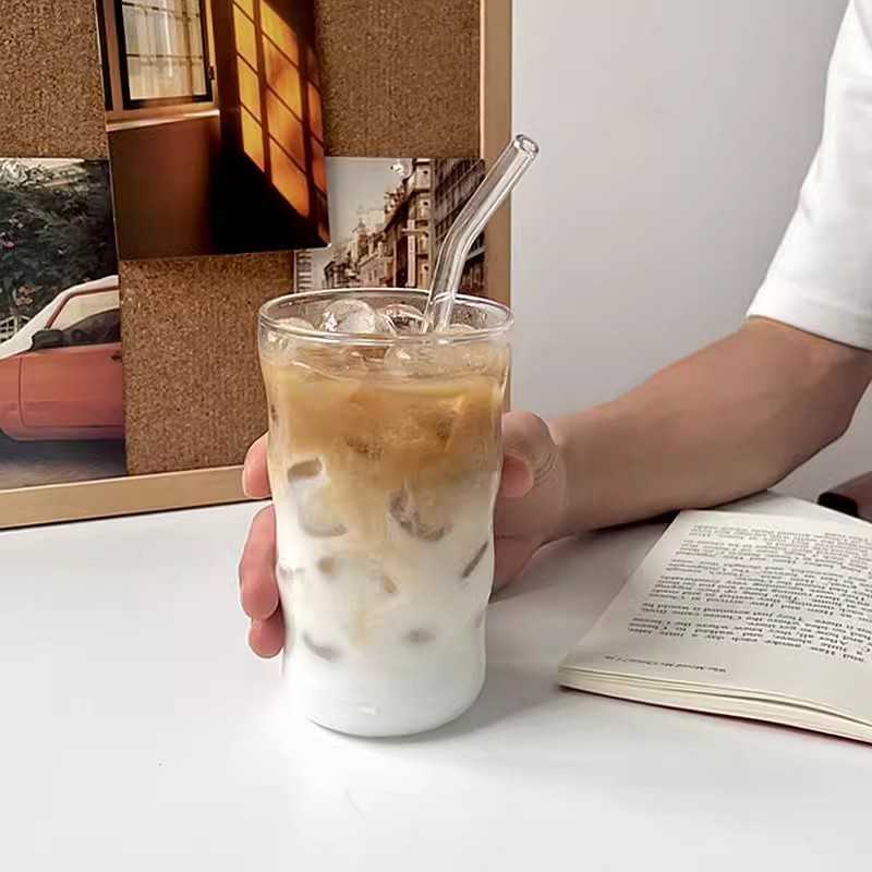 高硼硅玻璃杯咖啡杯简约ins冰川