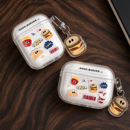 轻薄保护轻薄保护壳趣味美食耳机壳适用airpods1/2/3/4/pro/pro2/pro3苹果AirPods保护套防摔耐磨可爱高透