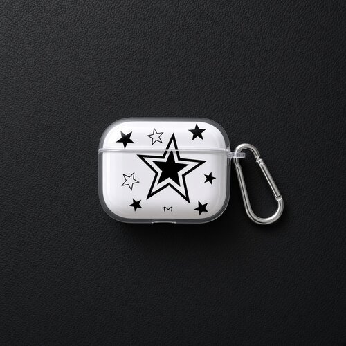 无线耳机套适用airpods1/2/3/4/pro/pro2/pro3潮流潮流星星保护壳苹果AirPods保护套全包耳机保护套简约