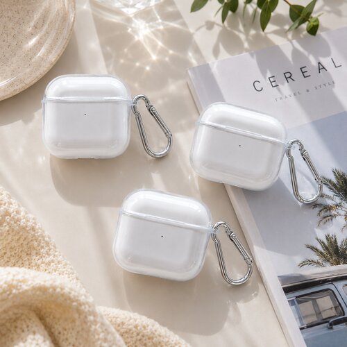 适用airpods1/2/3/4/pro/pro2/pro3苹果AirPods保护套保护套无线耳机套纯透明保护壳全包高透防尘保护便携