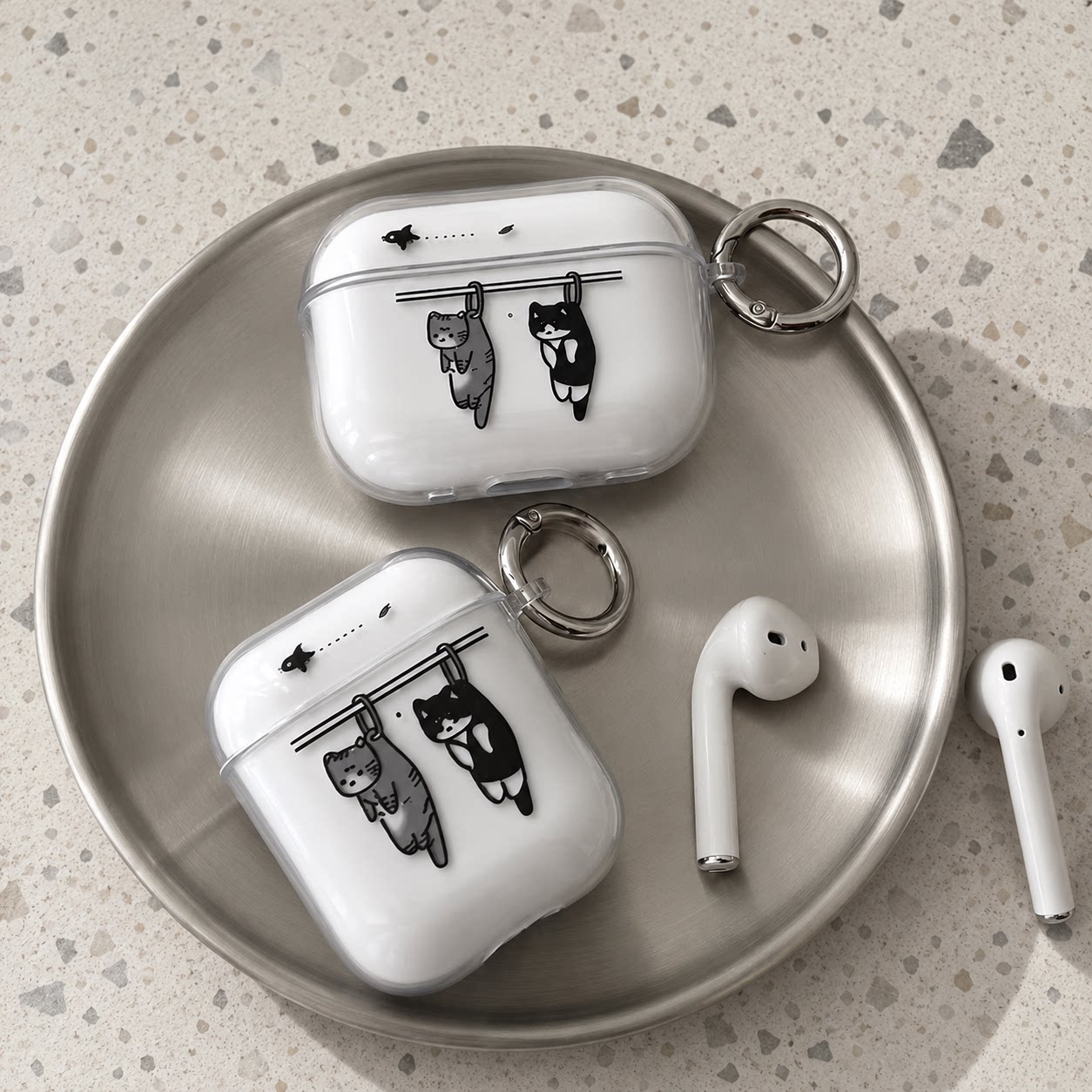 小猫苹果耳机壳适用AirPod耳机保护套