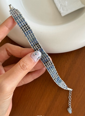 MINICYBER编织手链系列复古S925纯银编织手链女时尚时髦复古精致