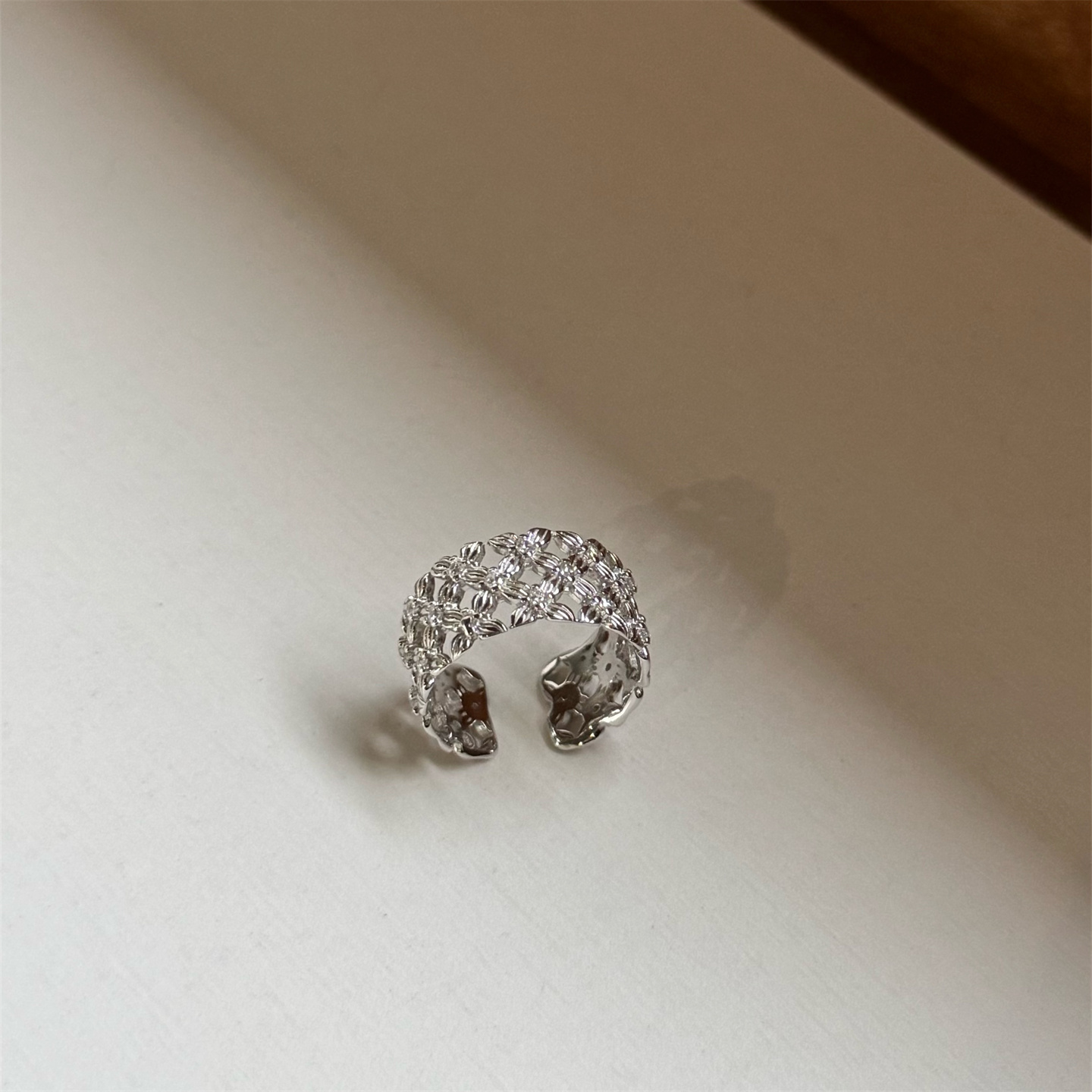 minicyberS925纯银戒指时尚编织