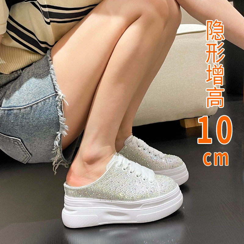 2025新款厚底包头半拖鞋女外包头拖