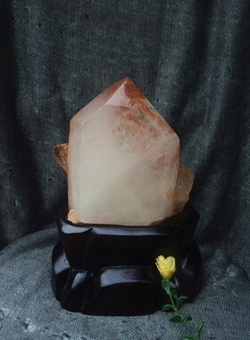 鳌犷天然白水晶柱 白水晶簇（原石）255*160×70MM4kg 净高210mm