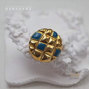 #素金格# 欧洲进口vintage珐琅金属纽扣 30mm高定大衣纽扣 仅8颗