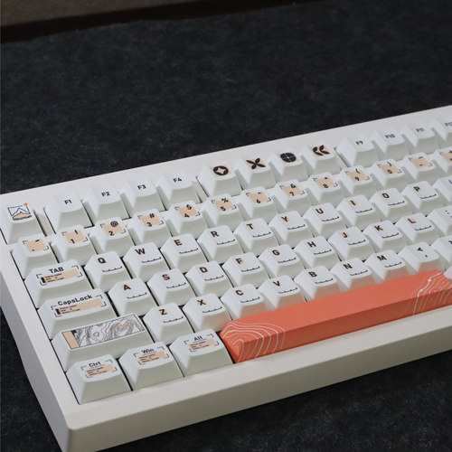 山脉键帽 原厂高度BPT材质热升华机械键盘客制化68 75 87 98 配列