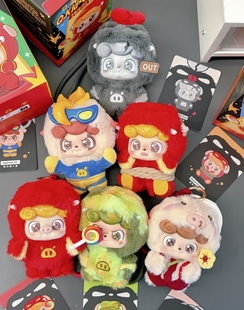 正版Q宝×猪猪侠 超萌猪队友系列毛绒挂件盲盒摆件手办礼物潮玩女