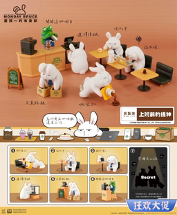 TA MondayBruce星期一的布鲁斯盲盒5上班前的提神潮玩具手办摆件