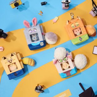 正版 迪士尼疯狂动物城mini外出娃包痛包摆件礼物女朱迪尼克豹警官