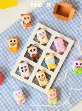 正版pitty喵喵小卖铺萌粒盲盒桌面摆件手办礼物潮流玩具公仔女生