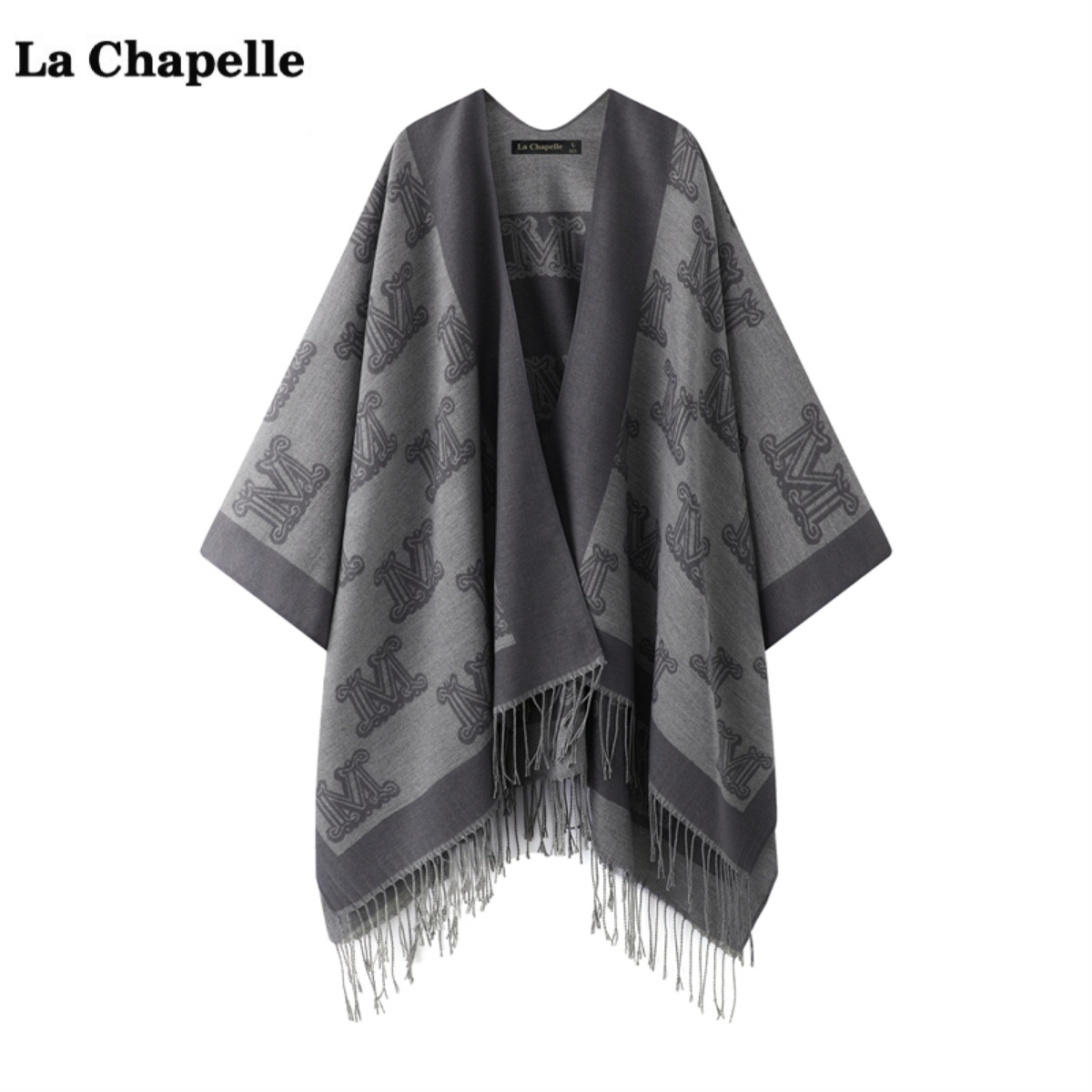 拉夏贝尔/La Chapelle气质斗篷披肩开衫女春夏季新款流苏围巾外塔