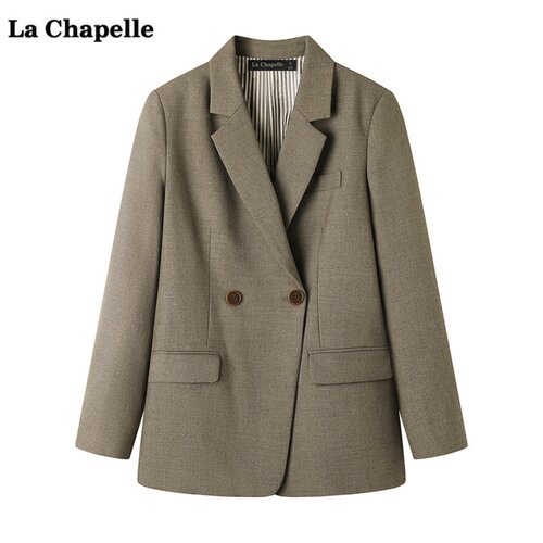 拉夏贝尔/La Chapelle休闲宽松西服外套女秋季新款洋气直筒上衣