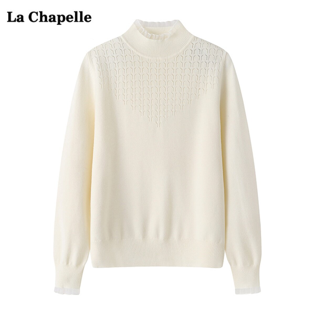 拉夏贝尔/La Chapelle半高领针织衫毛衣女秋冬季米色内搭软糯上衣使用感如何?