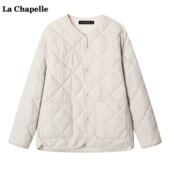 Chapelle韩版 休闲外套女秋冬季 拉夏贝尔 新款 菱格夹克宽松上衣