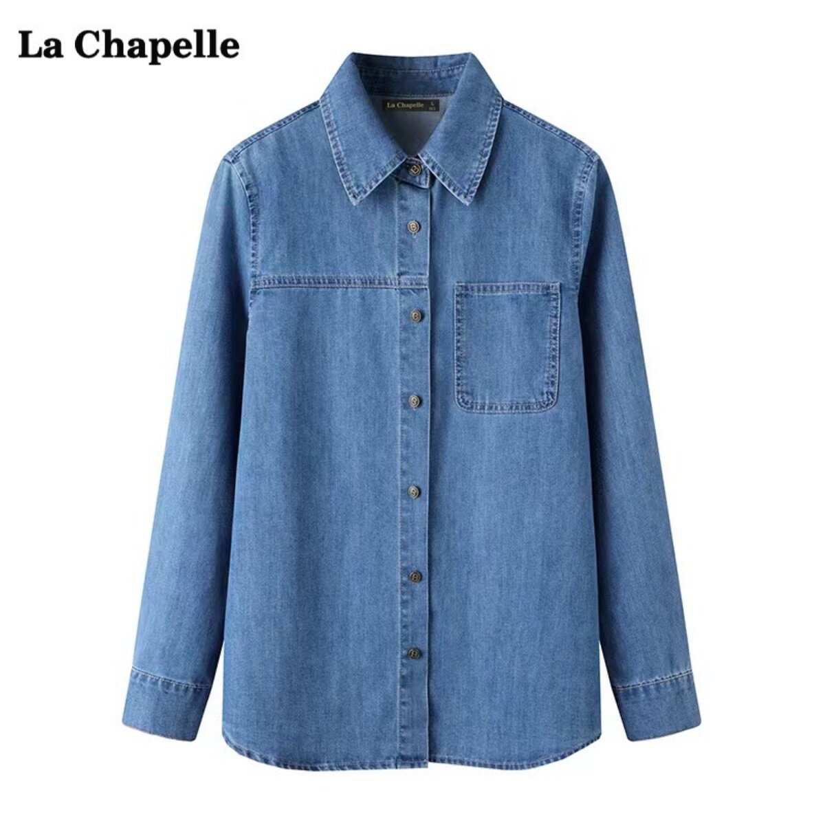 拉夏贝尔/La Chapelle小众设计感牛仔衬衫女韩版显瘦百搭衬衣上衣属于什么档次？