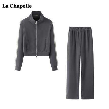 拉夏贝尔/La Chapelle韩版时尚套装女春季新款卫衣休闲裤两件套