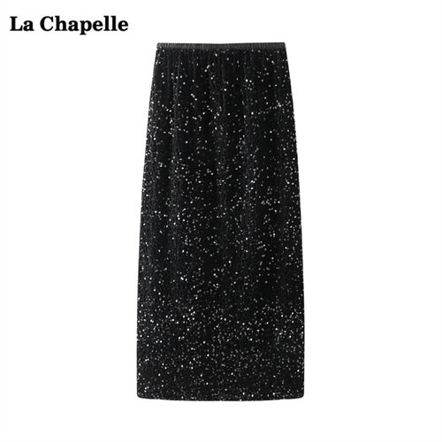 拉夏贝尔LaChapelle亮片半身裙女